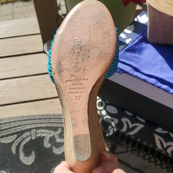 Aquazzura - Bangle Metallic Cork Wedge - Picture 4 of 6